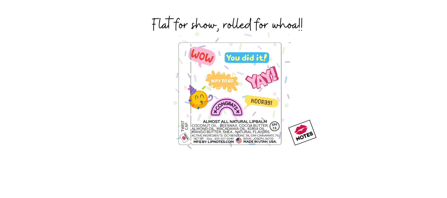 Congratulations lip balm with custom label – thoughtful gift for graduations, promotions, or milestone celebrations