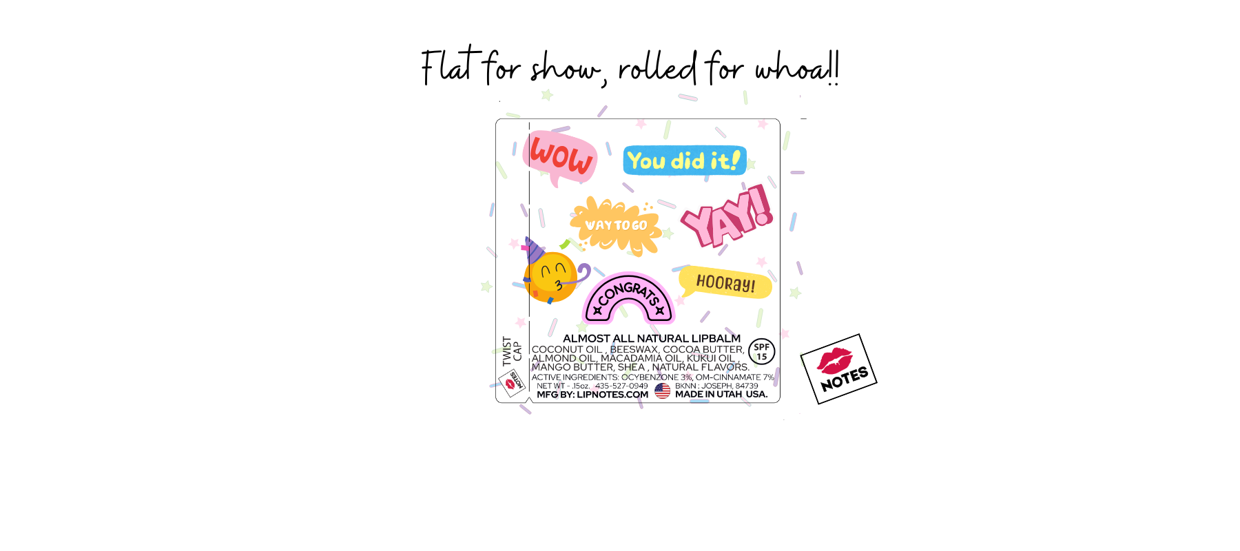 Congratulations lip balm with custom label – thoughtful gift for graduations, promotions, or milestone celebrations