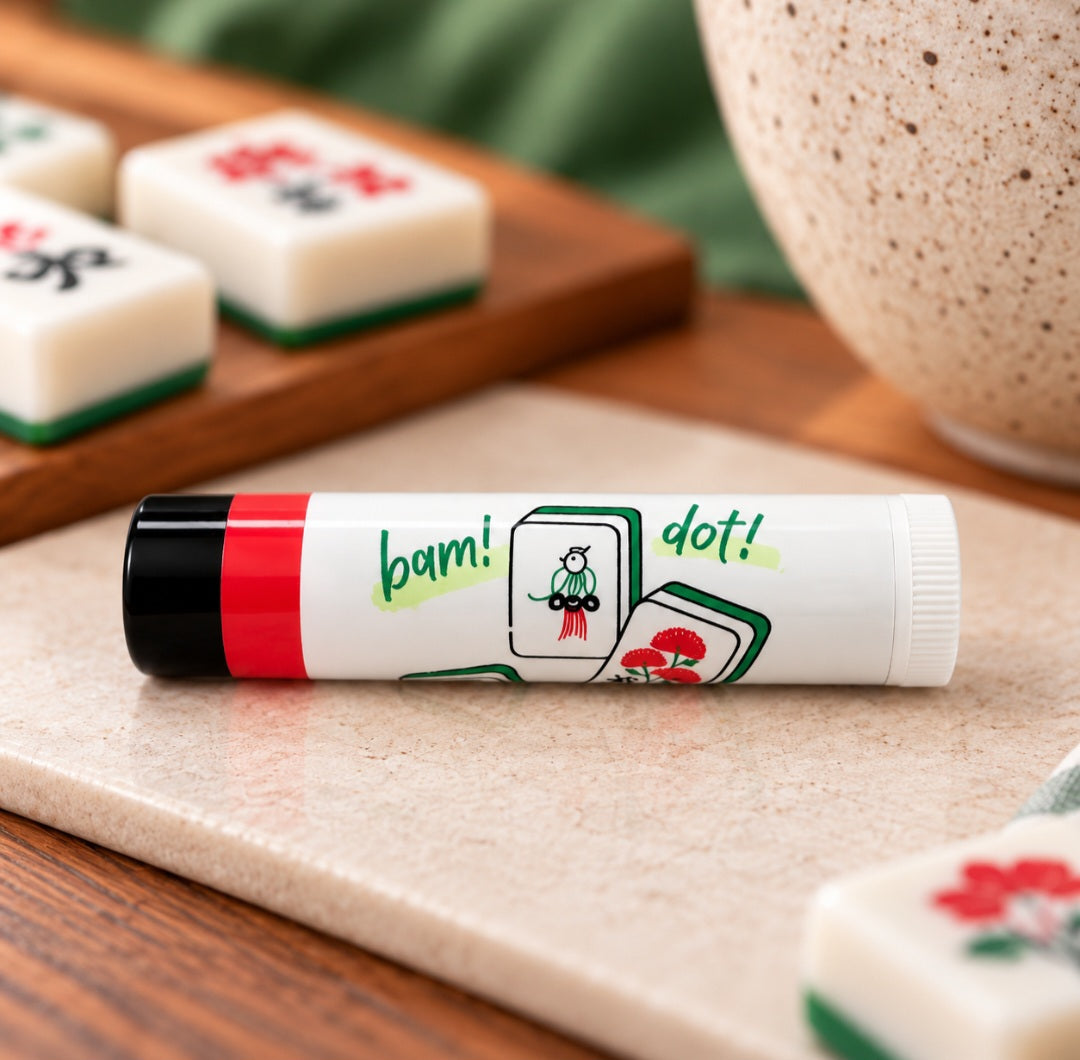 Bam! Dot! Crack! Mahjong Lip Balm